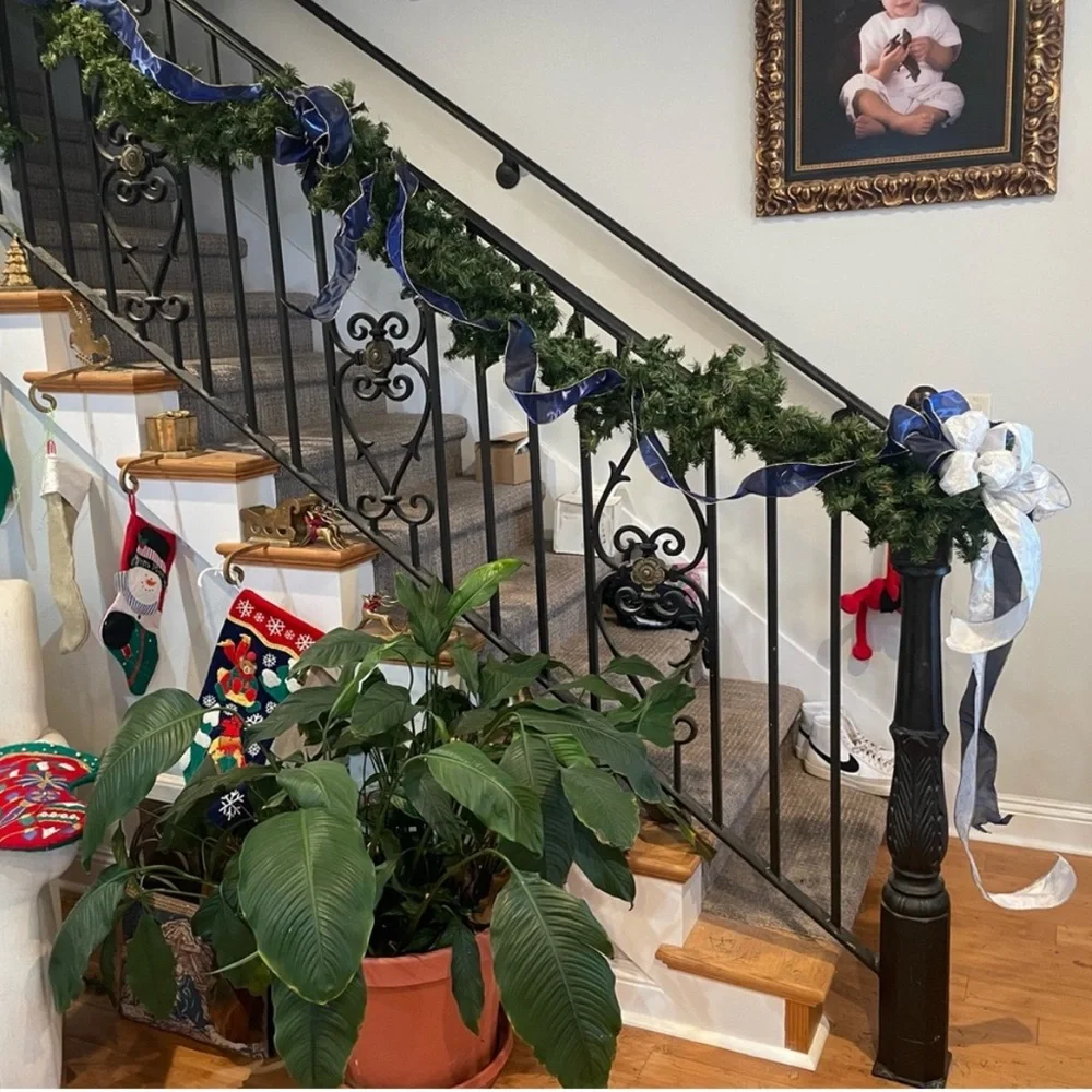 Christmas garland holiday decor table window mirror wreath door 8.5 feet